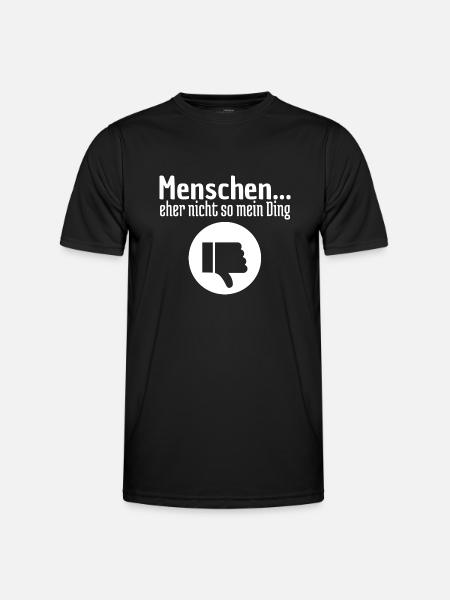 Menschen... - Männer Funktions-T-Shirt - Schwarz