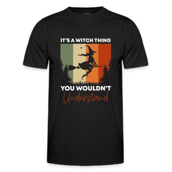Hexe Wicca Zaubern Walpurgisnacht - Männer Funktions-T-Shirt - Schwarz - Vorne - AI Model Male 178 dark (178cm)