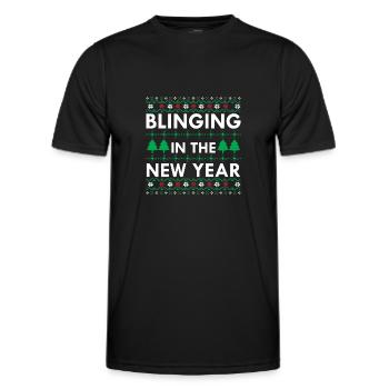 Blinging In The New Year - Men's Functional T-Shirt - black - Front - AI Model Male 178 dark (178cm)
