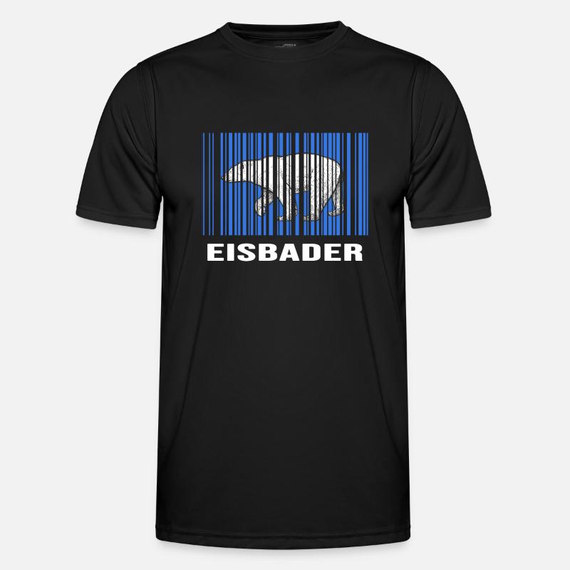 Eisbader Winterschwimmer geht eiskalt Eisbaden Männer Funktions-T-Shirt