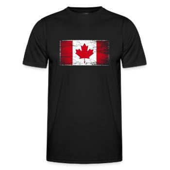 Canada Érable Vancouver Montréal Toronto Maple Leaf - T-shirt sport Homme - noir - Devant - AI Model Male 178 dark (178cm)