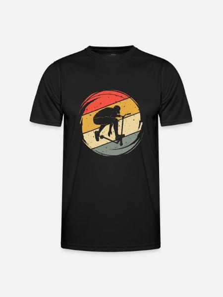 Stunt Scooter Løbehjul Børn Scooter Ung Retro - Funktionsshirt til herrer - sort