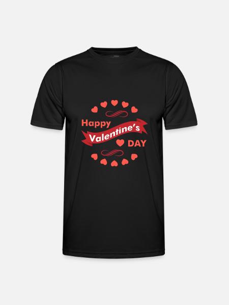 Glædelig valentinsdag ... Glædelig valentinsdag - Funktionsshirt til herrer - sort