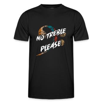 Basses, Pas d’aigus, Tonalités basses, Slapping Lignes de basse - T-shirt sport Homme - noir - Devant - AI Model Male 178 dark (178cm)