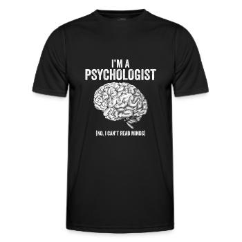 Psychologie psychologue thérapeute cadeau psyché - T-shirt sport Homme - noir - Devant - AI Model Male 178 dark (178cm)