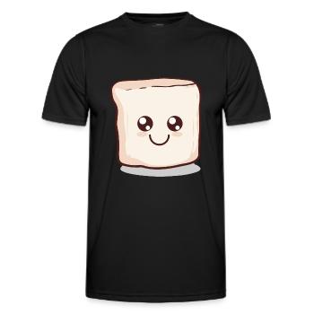 Kawaii Marshmallow | S'more | Camping - Männer Funktions-T-Shirt - Schwarz - Vorne - AI Model Male 178 dark (178cm)