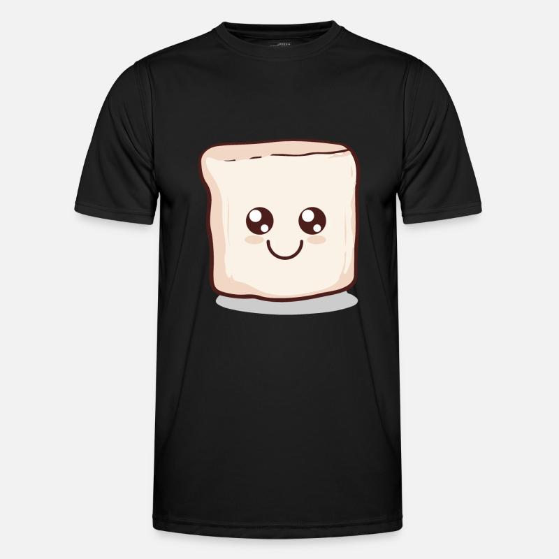 Kawaii Marshmallow | S'more | Camping - Men's Functional T-Shirt - black