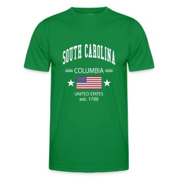 South Carolina - Männer Funktions-T-Shirt - Kelly Green - Vorne - AI Model Male 178 dark (178cm)