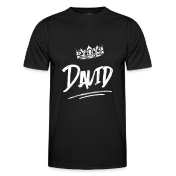 David - Männer Funktions-T-Shirt - Schwarz - Vorne - AI Model Male 178 dark (178cm)