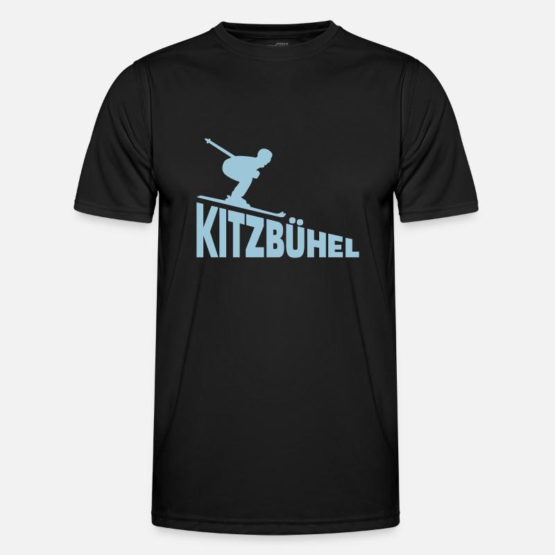 Kitzbühel - Männer Funktions-T-Shirt - Schwarz
