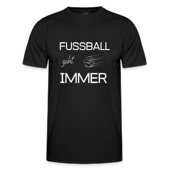Fussball geht immer für Fußballfans - Männer Funktions-T-Shirt - Schwarz - Vorne - AI Model Male 178 dark (178cm)