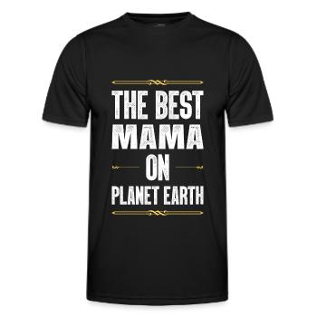 Best Mom Saying Mom Mom - Men's Functional T-Shirt - black - Front - AI Model Male 178 dark (178cm)