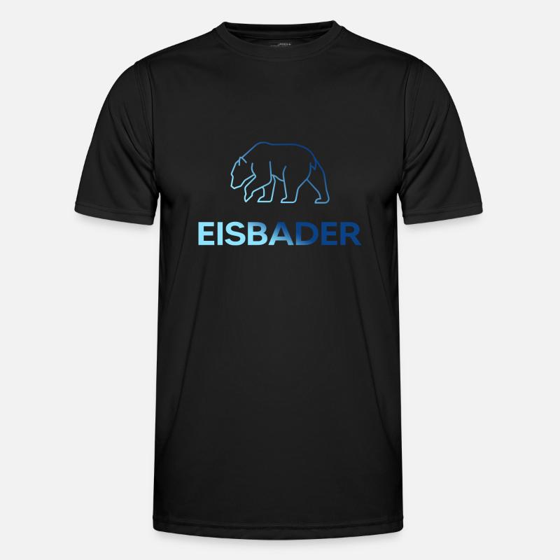 Eisbader Winterschwimmen arctic Eisschwimmer - Männer Funktions-T-Shirt - Schwarz