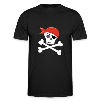PIRATE - T-shirt sport Homme - noir - Devant - AI Model Male 178 dark (178cm)