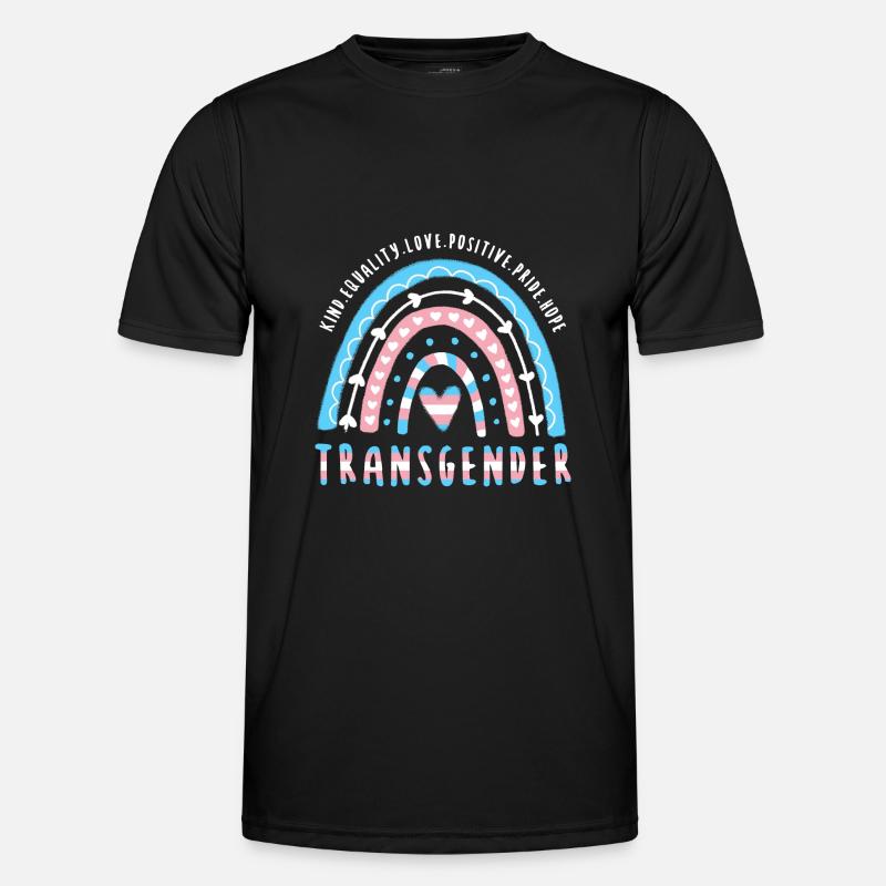 Trans Saying Transgender Rainbow - Men's Functional T-Shirt - black