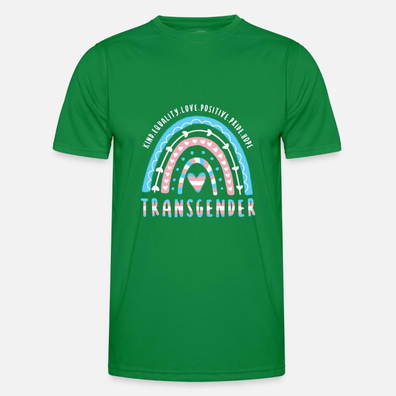Trans Spruch Transgender Regenbogen Männer Funktions-T-Shirt