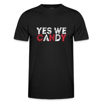 Yes We Candy Geschenkidee Süßigkeit lustig - Männer Funktions-T-Shirt - Schwarz - Vorne - AI Model Male 178 dark (178cm)