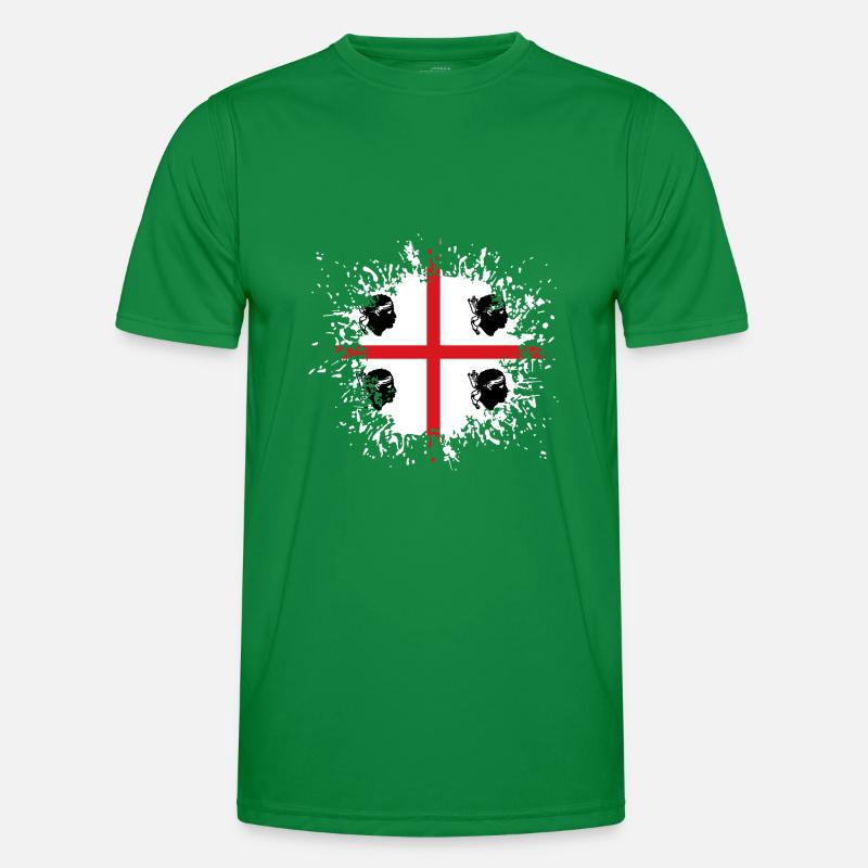 Sardaigne Drapeau Klecks Drapeau sarde Splash T-shirt sport Homme