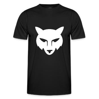 Wolf Fox Head - Men's Functional T-Shirt - black - Front - AI Model Male 178 dark (178cm)