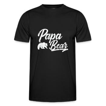 papa bear - Men's Functional T-Shirt - black - Front - AI Model Male 178 dark (178cm)