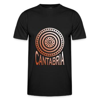ESTELA DE CANTABRIA BRONZE M1 - Men's Functional T-Shirt - black - Front - AI Model Male 178 dark (178cm)