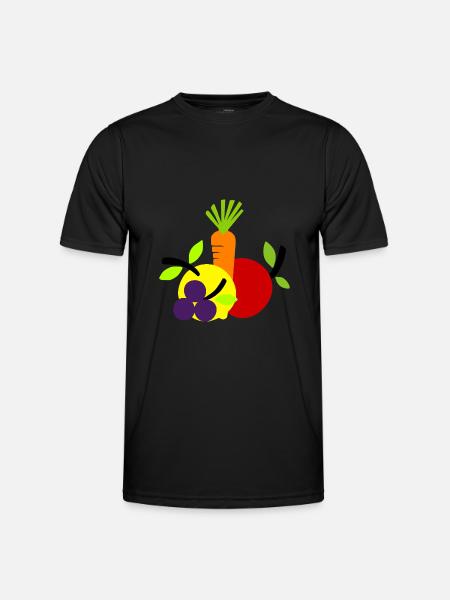 Fruit Vegetables Vegan - Men's Functional T-Shirt - black