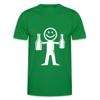 Bière Stick Figure - T-shirt sport Homme - vert - Devant - AI Model Male 178 dark (178cm)