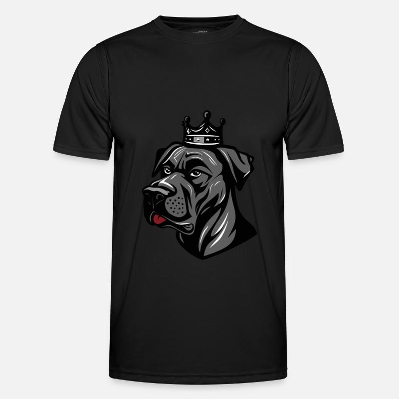 Great Dane Dog Crown - Men's Functional T-Shirt - black