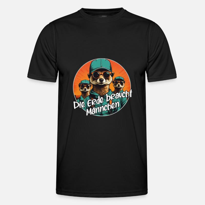 Coole Erdmännchen lustiger Erdmännchenspruch Männer Funktions-T-Shirt