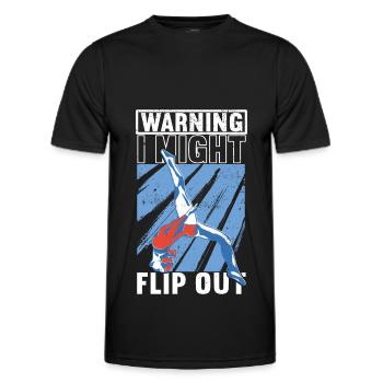 Turnen Turner - Männer Funktions-T-Shirt - Schwarz - Vorne - AI Model Male 178 dark (178cm)