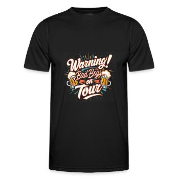 Männer auf Tour Jungs auf Tour lustiger Text - Männer Funktions-T-Shirt - Schwarz - Vorne - AI Model Male 178 dark (178cm)