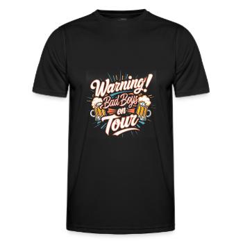 Männer auf Tour Jungs auf Tour lustiger Text - Männer Funktions-T-Shirt - Schwarz - Vorne - AI Model Male 178 dark (178cm)
