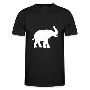 Elephant Savannah Thick-skinned - Men's Functional T-Shirt - black - Front - AI Model Male 178 dark (178cm)