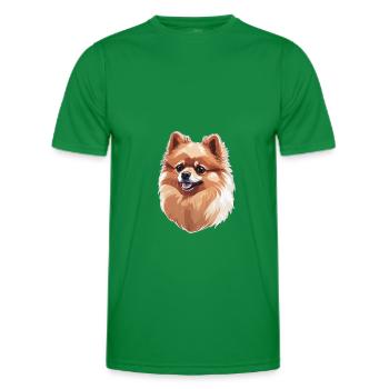 Zwergspitz Hund - Männer Funktions-T-Shirt - Kelly Green - Vorne - AI Model Male 178 dark (178cm)