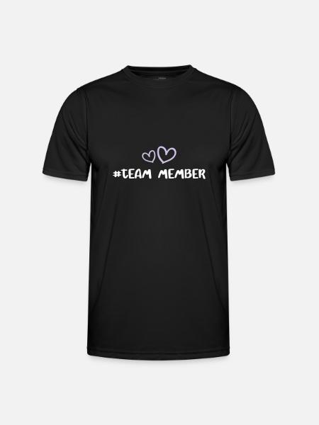 Team Member Heart Love - Men's Functional T-Shirt - black