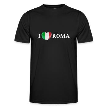 I LOVE ROMA Geschenkidee Italien - Männer Funktions-T-Shirt - Schwarz - Vorne - AI Model Male 178 dark (178cm)