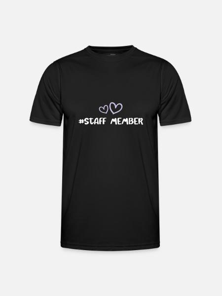 Medarbejder Heart Love - Funktionsshirt til herrer - sort