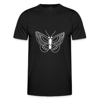 Butterfly Spring Insect - Men's Functional T-Shirt - black - Front - AI Model Male 178 dark (178cm)