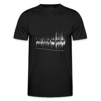 people soundwave white - Men's Functional T-Shirt - black - Front - AI Model Male 178 dark (178cm)