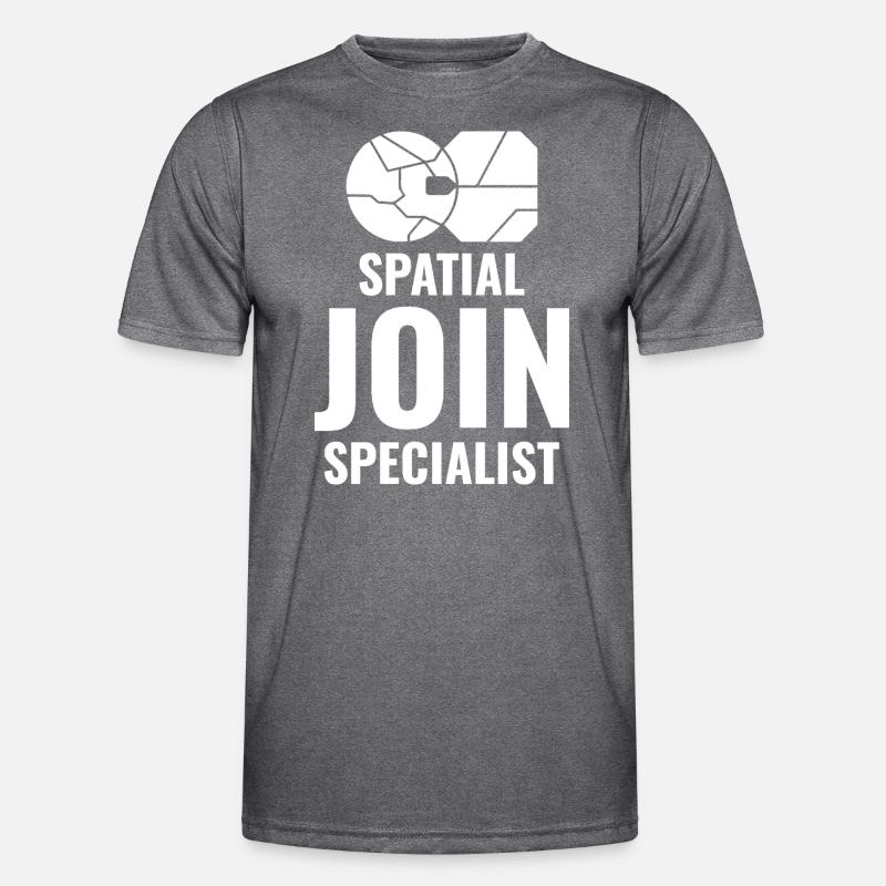 Spatial Join GIS Data Analyst Mapping Expert Männer Funktions-T-Shirt