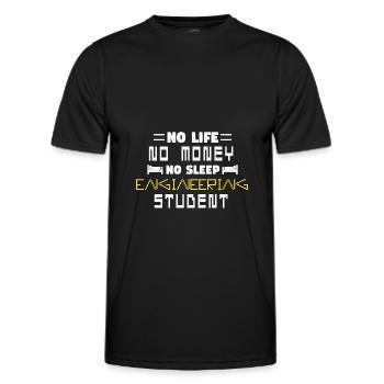 Engineering student Engineering student - Men's Functional T-Shirt - black - Front - AI Model Male 178 dark (178cm)
