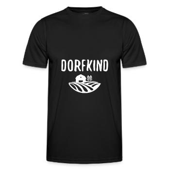 Dorfkind vom Dorf Landleben - Männer Funktions-T-Shirt - Schwarz - Vorne - AI Model Male 178 dark (178cm)
