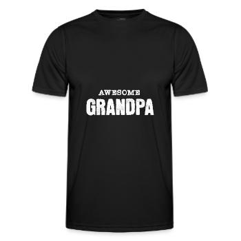 Grandpa Best Angler Baker Buddy Buddy - Men's Functional T-Shirt - black - Front - AI Model Male 178 dark (178cm)