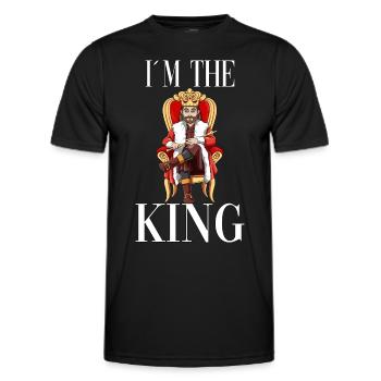 Ich bin der König - Männer Funktions-T-Shirt - Schwarz - Vorne - AI Model Male 178 dark (178cm)