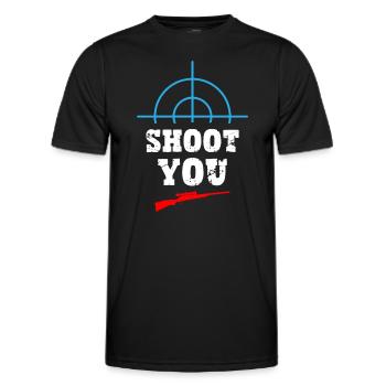Shoot You - Sniper - Men's Functional T-Shirt - black - Front - AI Model Male 178 dark (178cm)