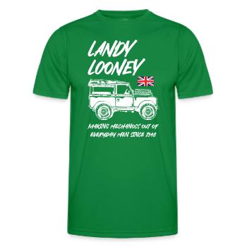 Landy Looney Mechanics - Männer Funktions-T-Shirt - Kelly Green - Vorne - AI Model Male 178 dark (178cm)