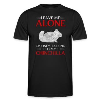Chinchilla Rodent South America Cute - Men's Functional T-Shirt - black - Front - AI Model Male 178 dark (178cm)