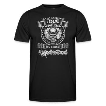 Architekt Beruf Baumeister - Männer Funktions-T-Shirt - Schwarz - Vorne - AI Model Male 178 dark (178cm)