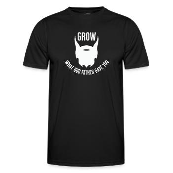 Bart Grow what God father gave you - Men's Functional T-Shirt - black - Front - AI Model Male 178 dark (178cm)