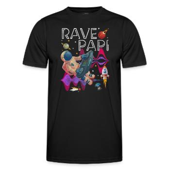 Discothèque rave - T-shirt sport Homme - noir - Devant - AI Model Male 178 dark (178cm)